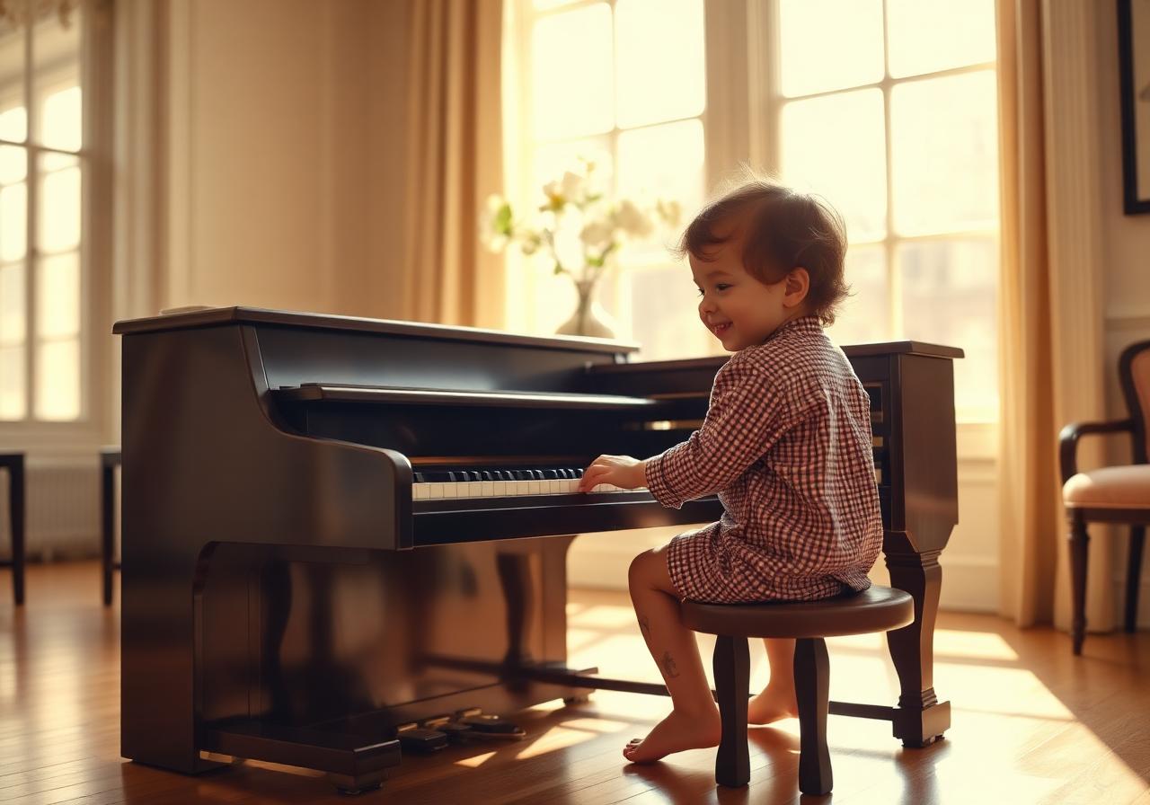 A child playing piano during a Note class